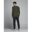 JACK & JONES BLUCARLOS CREWNECK SWEATSHIRT - OLIVE NIGHT