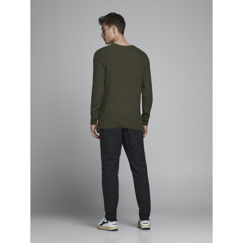 JACK & JONES BLUCARLOS CREWNECK SWEATSHIRT - OLIVE NIGHT