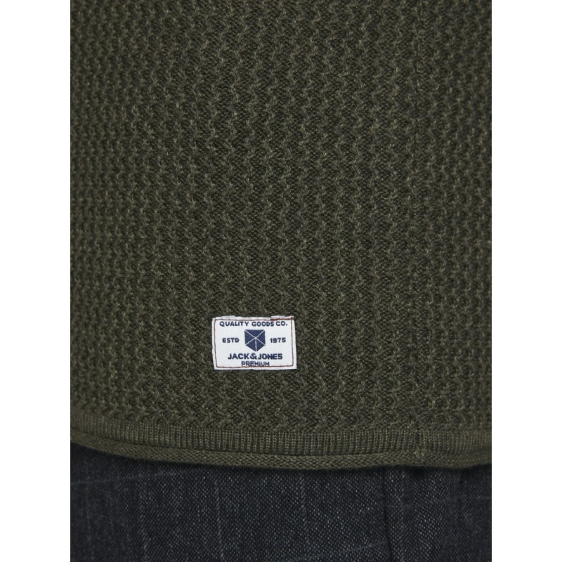 JACK & JONES BLUCARLOS CREWNECK SWEATSHIRT - OLIVE NIGHT