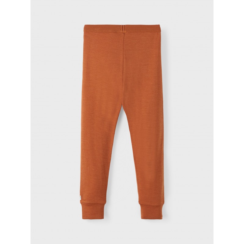 NAME IT MINI WYLA WOOL LONG JOHNS - MOCHA BISQUE