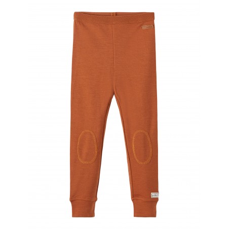 NAME IT MINI WYLA WOOL LONG JOHNS - MOCHA BISQUE