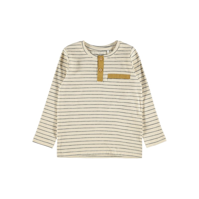 NAME IT MINI VALENTIN L/S TOP - WHITECAP GRAY