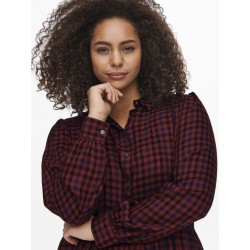 ONLY CARMAKOMA Ternet Kjole - Merlot