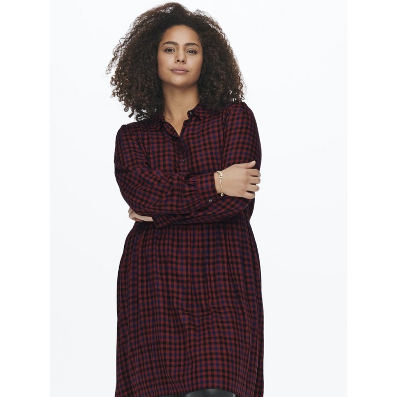 ONLY CARMAKOMA Ternet Kjole - Merlot