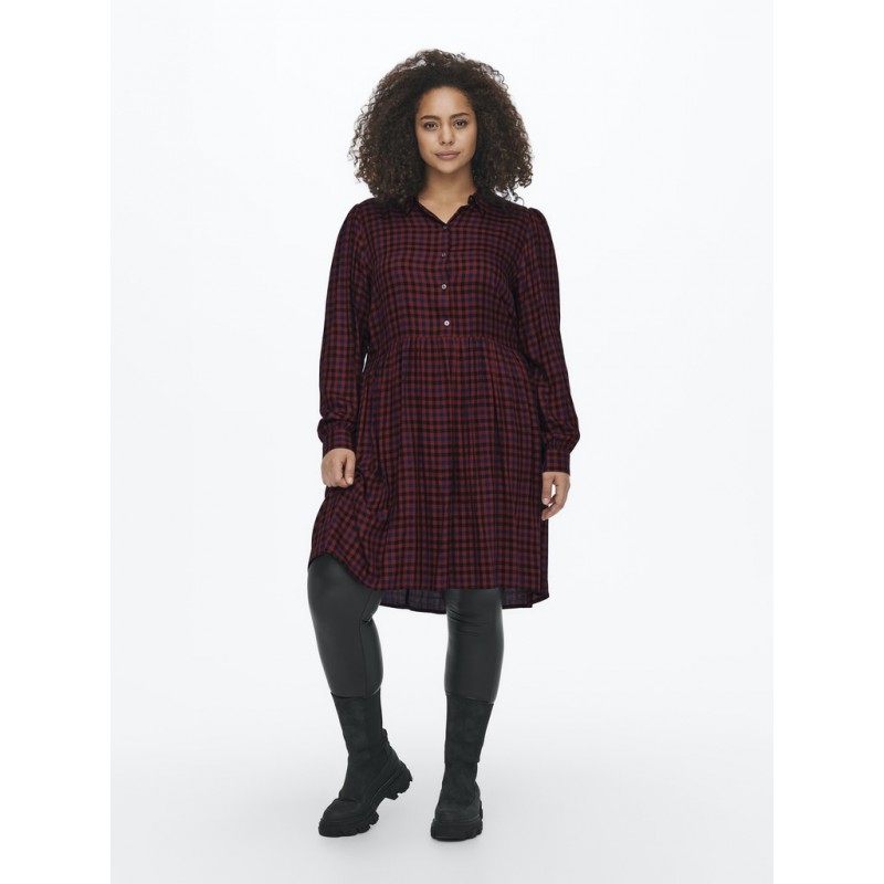 ONLY CARMAKOMA Ternet Kjole - Merlot