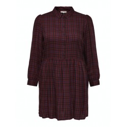 ONLY CARMAKOMA Ternet Kjole - Merlot
