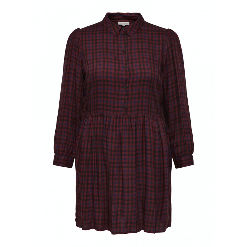 ONLY CARMAKOMA Ternet Kjole - Merlot