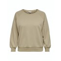 ONLY CARMAKOMA NATALI SWEAT - HUMUS