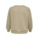 ONLY CARMAKOMA NATALI SWEAT - HUMUS