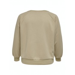 ONLY CARMAKOMA NATALI SWEAT - HUMUS