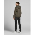 JACK & JONES JUNIOR SWEAT HOOD - FOREST NIGHT