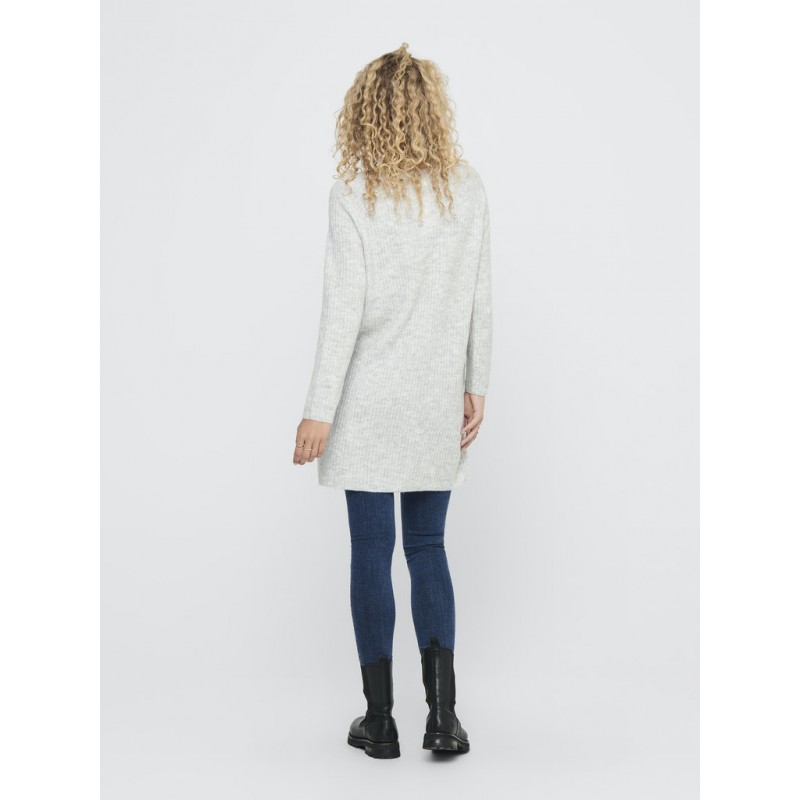 ONLY Carol L/S Strik Kjole - Light Grey Melange