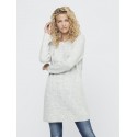 ONLY Carol L/S Strik Kjole - Light Grey Melange