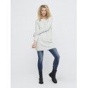 ONLY Carol L/S Strik Kjole - Light Grey Melange