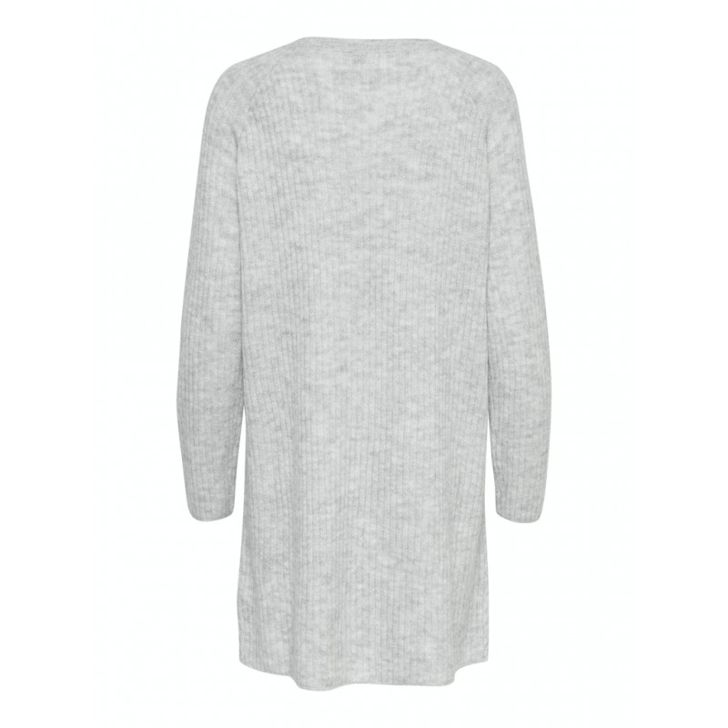 ONLY Carol L/S Strik Kjole - Light Grey Melange