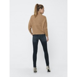 ONLY Emily Strik Zip Pullover - Camel