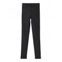 LMTD Coated skinny højtaljet bukser - Black