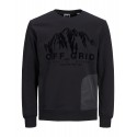 JACK & JONES JR. "OFF GRID" SWEATSHIRT -SORT