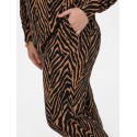 ONLY CARMAKOMA Zebra Bukser - Black/ Brown
