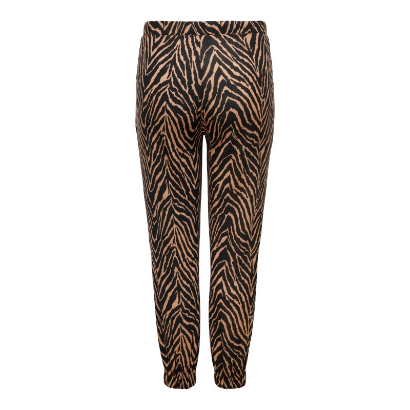 ONLY CARMAKOMA Zebra Bukser - Black/ Brown