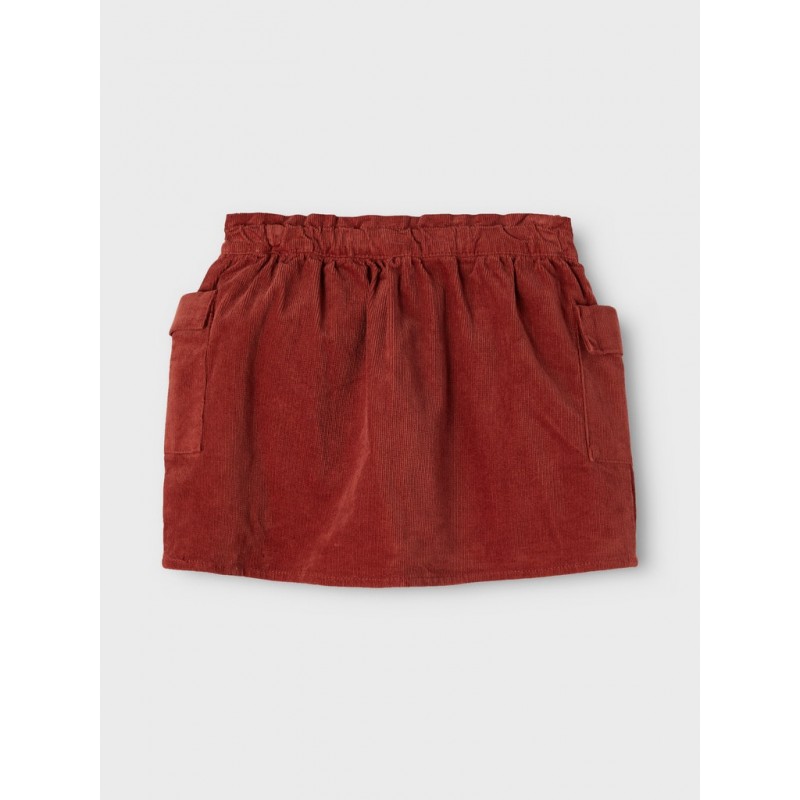 NAME IT Mini Betrice Fløjls Nederdel - Spiced Appie