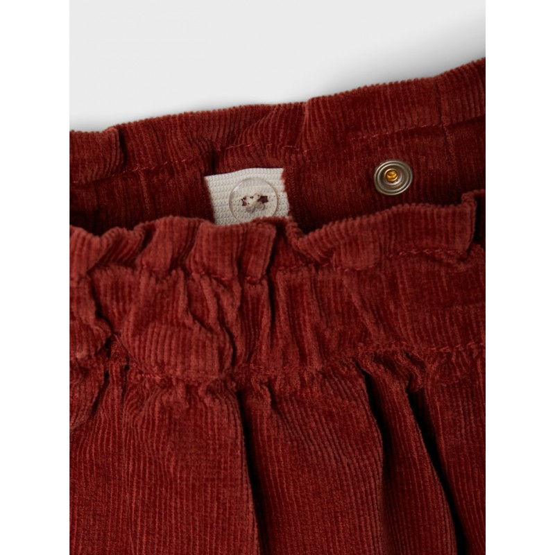 NAME IT Mini Betrice Fløjls Nederdel - Spiced Appie