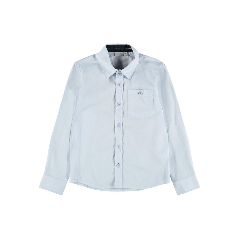 NAME IT Kids Risal L/S Skjorte - Dusty Blue