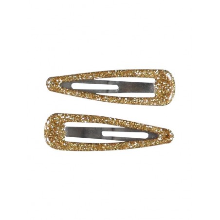 NAME IT 2-pak Glitter Spænder - Guld