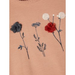 NAME IT BABY Obia langærmet body - Cafè Au Lait