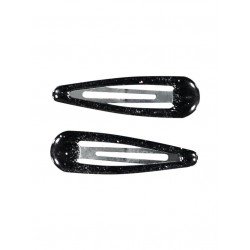 NAME IT 2-pak Glitter Spænder - Sort