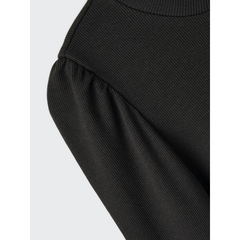 LMTD Bida Langærmet Puff Top - Sort