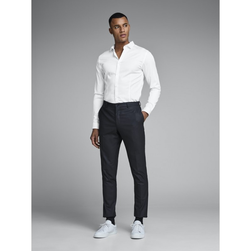 JACK & JONES Langærmet Stretch Skjorte Super Slim - Hvid