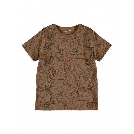 NAME IT Kids Somon Kortærmet T-shirt - Toasted Coconut
