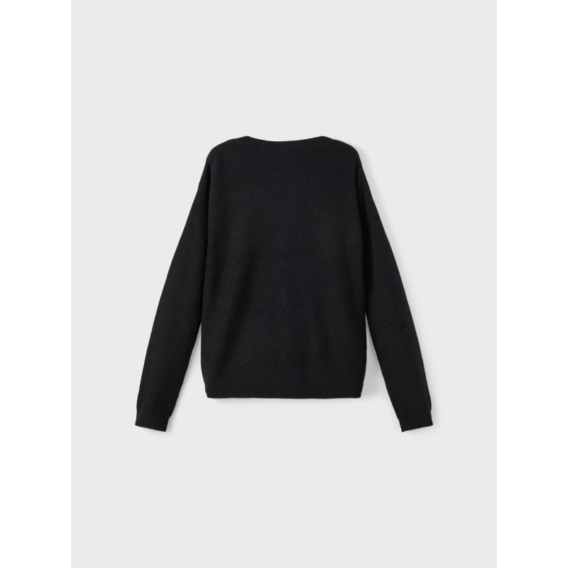 LMTD Nilla Langærmet Kort Strik Cardigan - Sort