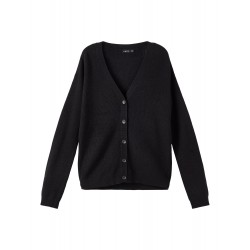 LMTD NILLA L/S SHORT KNIT CARDIGAN - SORT