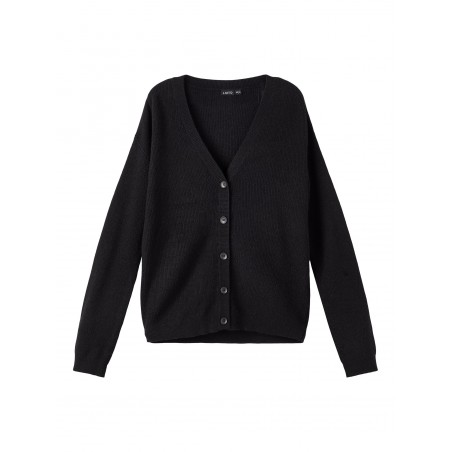 LMTD Nilla Langærmet Kort Strik Cardigan - Sort