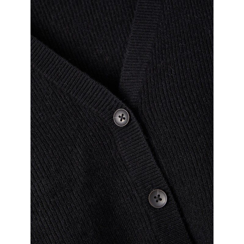 LMTD NILLA L/S SHORT KNIT CARDIGAN - SORT