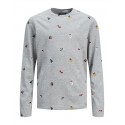 JACK & JONES Junior Jule Nattøjs Sæt - Light Grey Melange