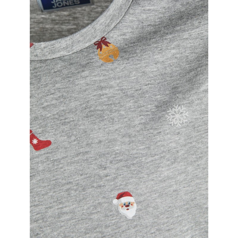 JACK & JONES Junior Jule Nattøjs Sæt - Light Grey Melange