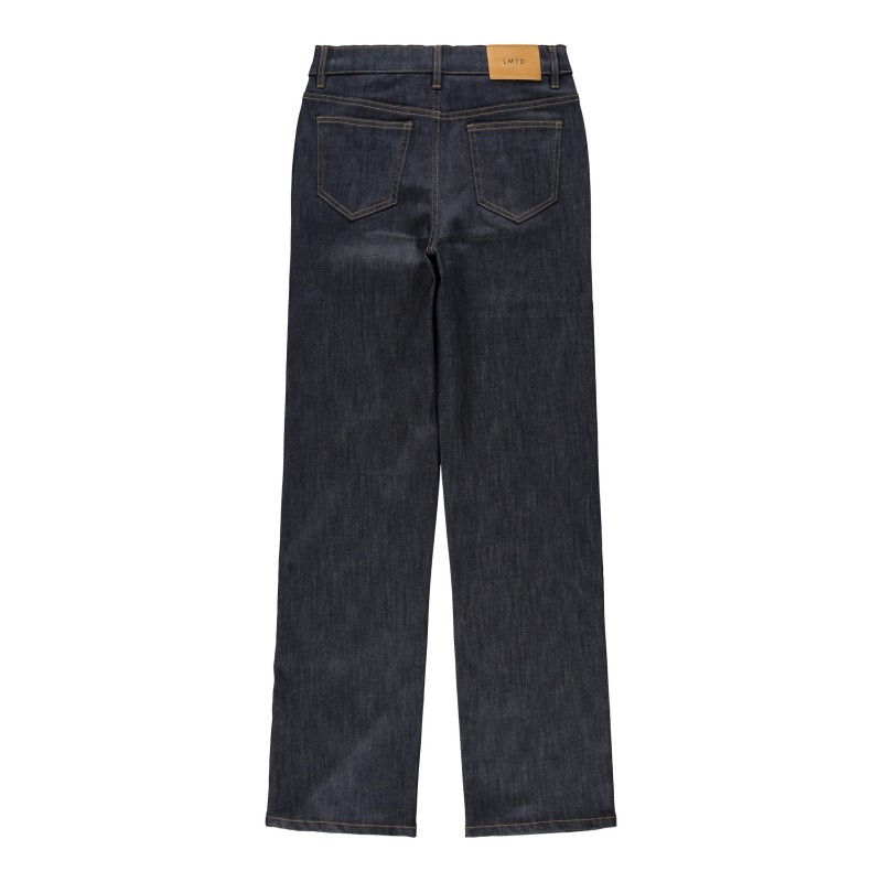 LMTD Tejas Denim HW Straight Fit Jeans - Dark Blue Denim