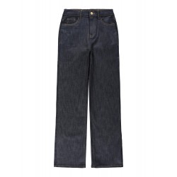 LMTD Tejas Denim HW Straight Fit Jeans - Dark Blue Denim