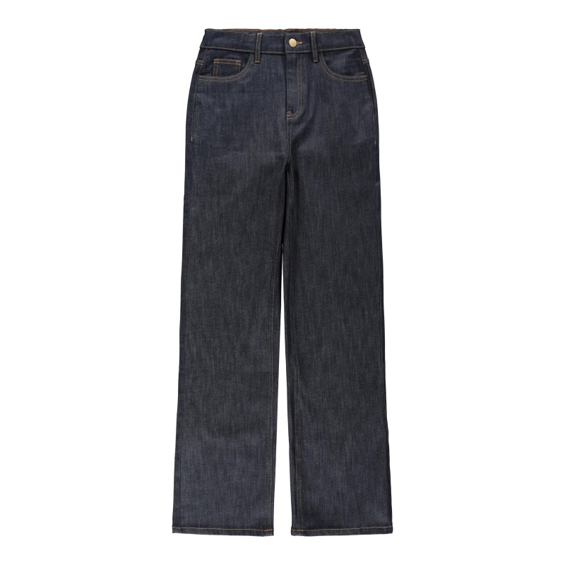 LMTD Tejas Denim HW Straight Fit Jeans - Dark Blue Denim