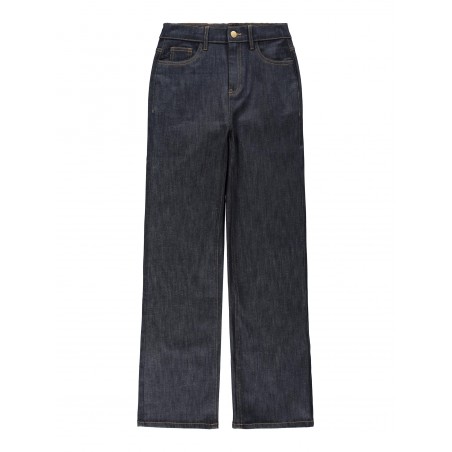 LMTD Tejas Denim HW Straight Fit Jeans - Dark Blue Denim