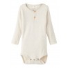NAME IT Baby Kab L/S Bodystocking  - Peyote melange