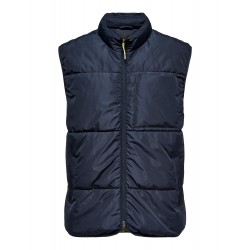ONLY & SONS JEREMY QUILTED VEST - DARK NAVY