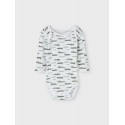 NAME IT krokodille bodystocking | Økologisk bomuld | Amerikansk lukning