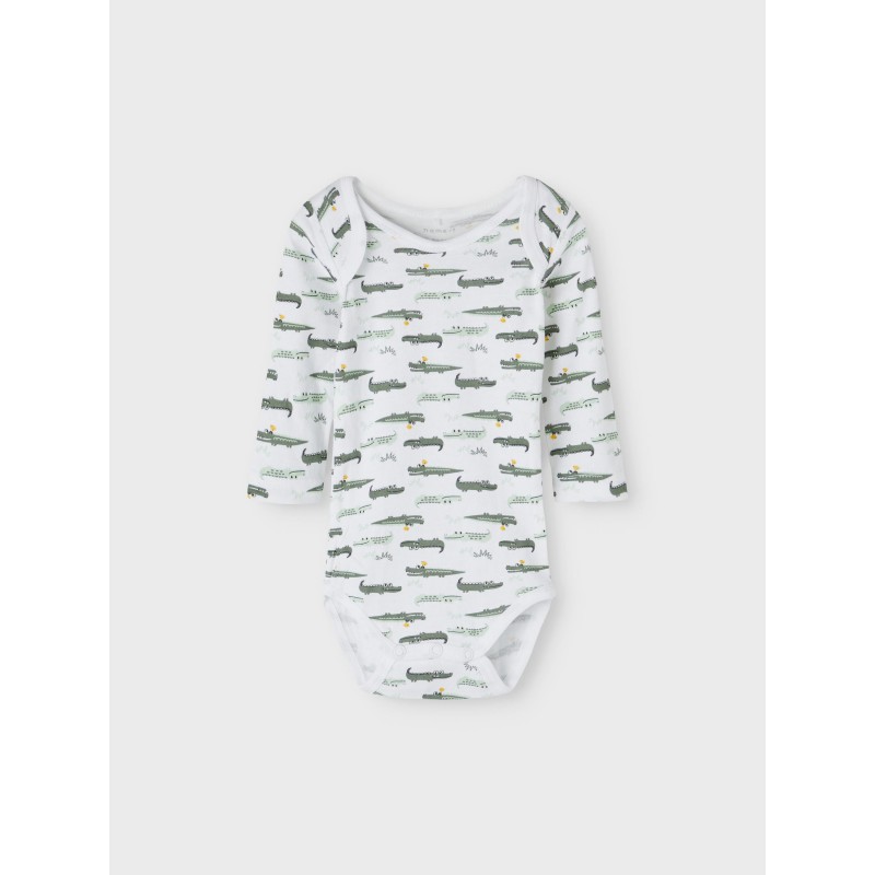 NAME IT krokodille bodystocking | Økologisk bomuld | Amerikansk lukning