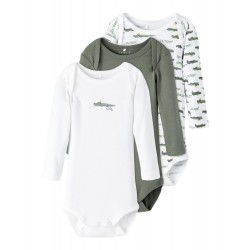 NAME IT krokodille bodystocking | Økologisk bomuld | Amerikansk lukning