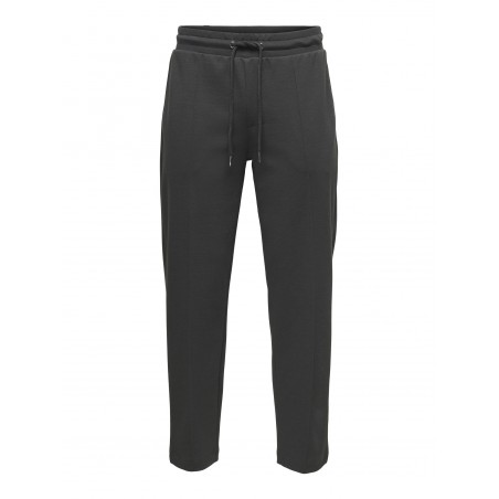 ONLY & SONS Oxley Tape Pintuck Sweatpants - Grey Pinstripe