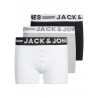 JACK & JONES Sense Trunks 3-Pack  Jnr - Hvid -Grå -Sort